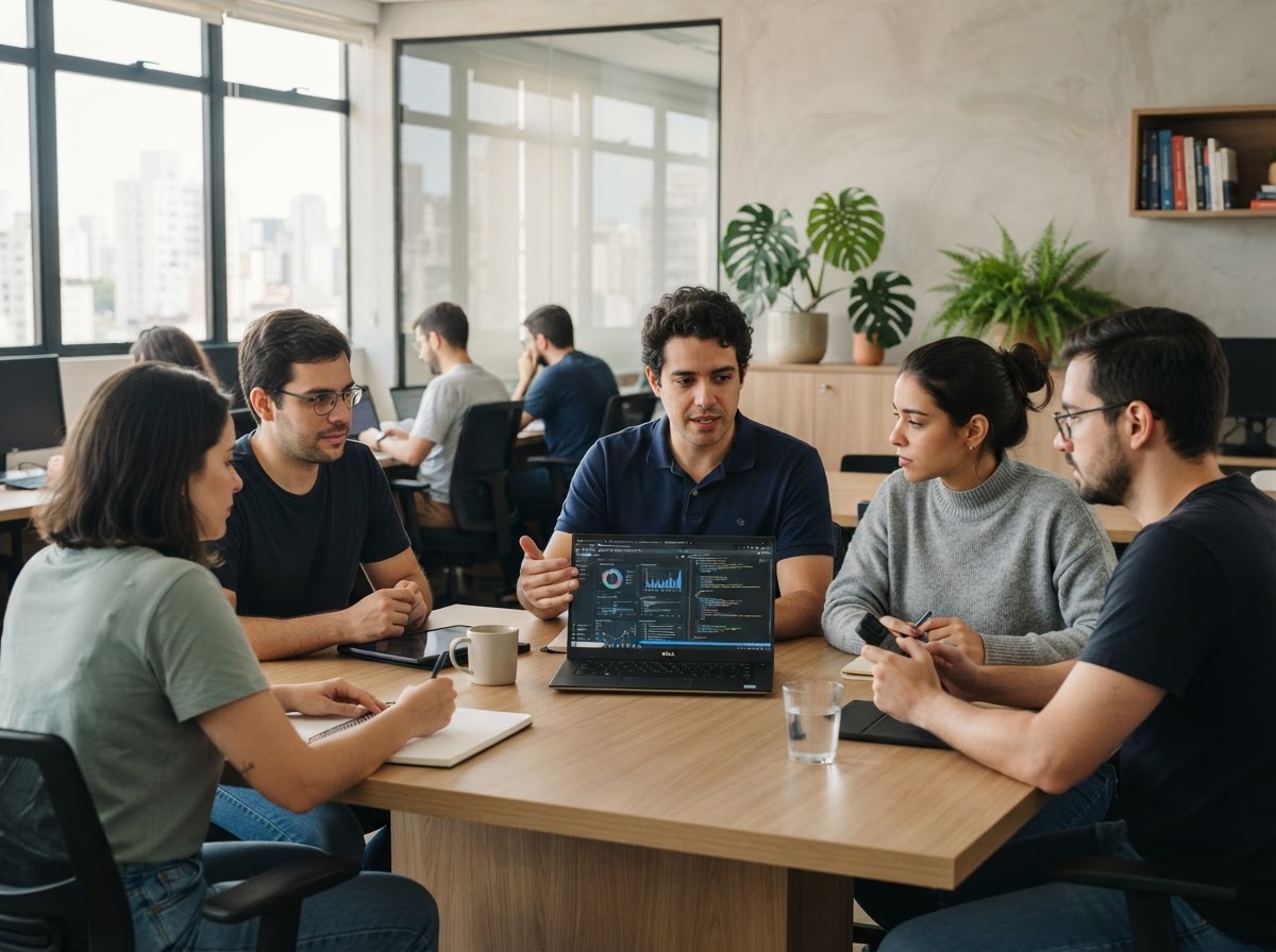 Realix AI — equipe analisando indicadores financeiros para decisões de alocação de capital